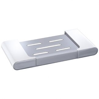 SOAP HOLDER Chrome & White
