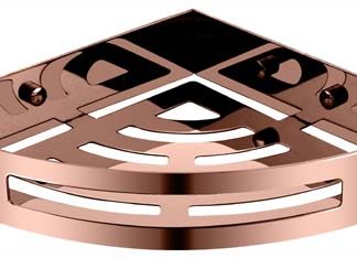Universal Stainless Steel Corner Shelf (Rose Gold)