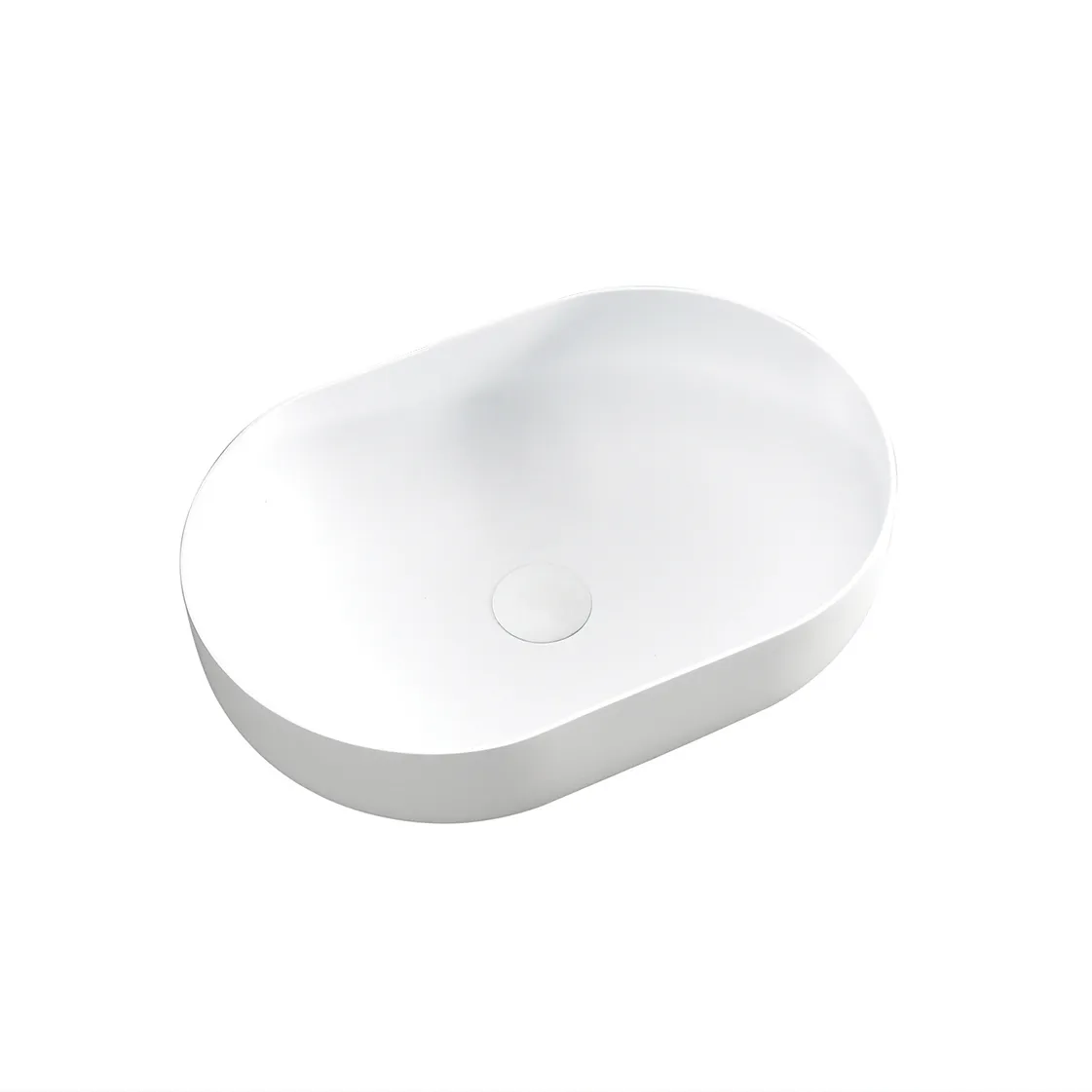 5035 Portofino Solid Surface 500x345x140 Matte White Basin NF