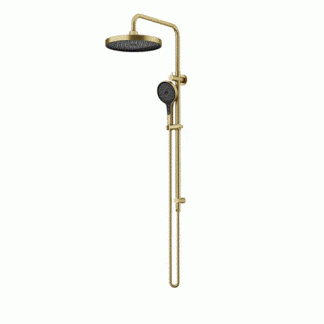 3 Packs Brushed Gold-Twin Shower On Rail