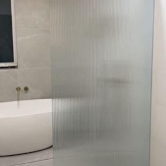 A Fluted Fixed Panel Shower Screen PBCF